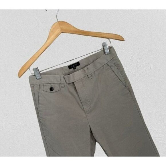 TED BAKER London Chinos Pants Cotton Blend Pants in Light Gray/Beige Size 28R - Picture 2 of 11